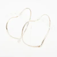 ティファニー Tワン オープン フープ ダイヤ ピアス 750(WG) 8.5g 0.24