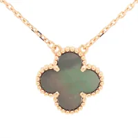 美品/正規品ヴァンクリーフ & アーペル ネックレス アリャンセス アルハンブラ ヴァンクリーフ&アーペル ヴィンテージアルハンブラ ネックレス 750(PG