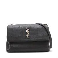 ⭐️未使用級⭐️　サンローラン　YSLカサンドラ　クロコ型押し　マネークリップ SAINT LAURENT サンローラン 607738 タイニーカサンドラビル