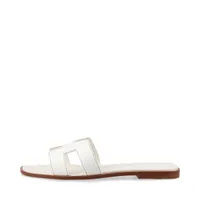 エルメス オラン レザー サンダル 38 レディース ホワイト A1894936