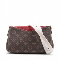 ヴィトン モノグラム パラスクラッチ M41638 ブラウンxレッド