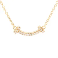 ティファニー Tスマイルスモールネックレス 750 yg ティファニー TIFFANY＆CO Tスマイルダイヤネックレススモール