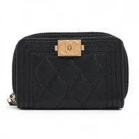 早いもの勝ち❗️CHANEL マドモアゼル ケース 小銭入れ シャネル マドモアゼル ラムスキン コインケース ネイビー ゴールド