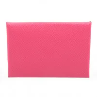 エルメス Hセリエ シェブルミゾル カードケース ブラック×オレンジ