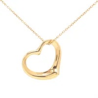 ティファニー オープンハート ネックレス 750(YG)×18K(YG) 5.2g