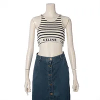 新品 CELINE セリーヌ タンクトップ キャミソール ブラック CELINE