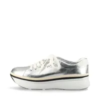 プラダ レザー スニーカー 36 1/2 レディース ホワイト×ブラック