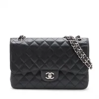 シャネル デカマトラッセ30 ラージ キャビアスキン ダブルフラップ