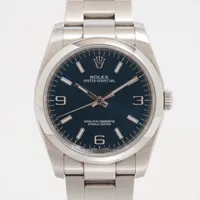 ロレックス オイスターパーペチュアル36 116000 SS SS AT 青文字盤