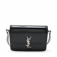 YSL ブラックレザー サンダル 41 レディース フラットシューズ