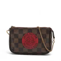 ルイヴィトンN58011 T&B ダミエ アクセソワール ポーチ ルイヴィトン】N58011 ダミエ ミニ・ポシェット・アクセソワール