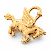 エルメス カデナ ヒポポタマス チャーム GP ゴールド A4052765｜中古