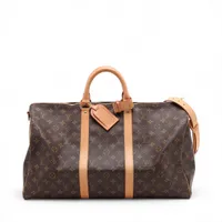 ヴィトン モノグラムタフタージュ キーポルトリアングル50 M45046 RFID