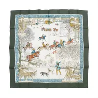 エルメス カレ90 ARABESQUES アラベスク スカーフ シルク ネイビー