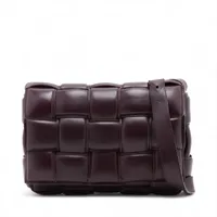 ボッテガヴェネタ イントレチャート レザー ショルダーバッグ ブルー