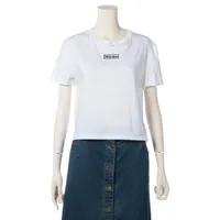 ミュウミュウ 23年 コットン Tシャツ M レディース ホワイト MJN483