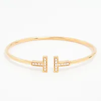 ティファニー バイザヤード 3P ダイヤ ブレスレット 750(YG) 1.1g 直径