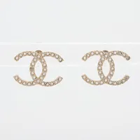 シャネル ココマーク GP×パール ピアス(両耳用) B15B ゴールド