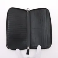 極美品✨プラダ サフィアーノレザー オーガナイザー 多収納◎ プラダ サフィアーノ レザー ロングウォレット ブラック