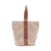 エルメス サクソー MM キャンバス ベージュ ブラウン シルバー