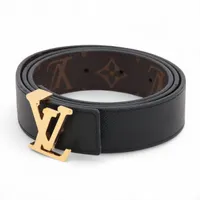 ヴィトン M6875 サンチュールLVイニシアル 刻印不鮮明 ベルト 100/40