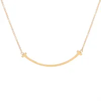 ティファニー Tスマイルスモールネックレス 750 yg ティファニー Tスマイル スモール ネックレス 750(YG) 2.8g