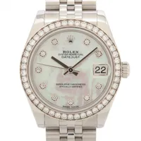 ロレックス デイトジャスト 178384NG SS×WG SS AT シェル文字盤