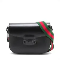 グッチ ホースビット レザー 2WAYショルダーバッグ ブラック