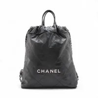 シャネル 2.55 レザー チェーンショルダーバッグ ブラック シルバー