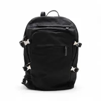 プラダ テスート ナイロンxレザー バックパック/リュック ブラック