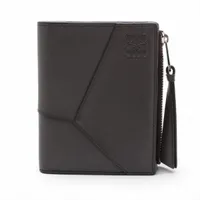 ロエベ パズル レザー コンパクトウォレット ブルー×グレー