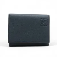 ロエベ パズル レザー コンパクトウォレット ブルー×グレー