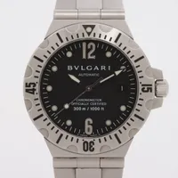 ブルガリ ビーゼロワン BZ22S SS QZ 黒文字盤 ブラックダイヤ