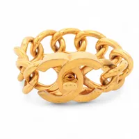 シャネル アイコン 94P ブレスレット GP×レザー ゴールド ZZ019668