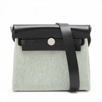 エルメス エールバッグジップ ミニ トワルアッシュxヴァッシュハンター ブラック シルバー金具 K:2025年