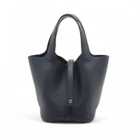 エルメス ピコタンロック18 PM トリヨンクレマンス ブルーニュイ シルバー金具 K:2025年