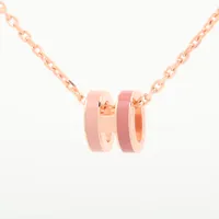 エルメス ミニポップH GD0265 ネックレス GP ピンク×ピンクゴールド