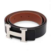 セリーヌ トリオンフ ベルト 80 レザー ブラック ZZ021496｜中古