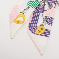 ❤未使用品❤ツイリー Garde Robe Pop Charms エルメス エルメス ツイリー GARDE-ROBE POP CHARMS スカーフ シルク ホワイト