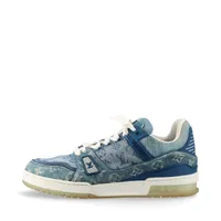 ルイ・ヴィトン LVトレイナー デニムスニーカー「MS0210」 ヴィトン LVトレイナーライン 20年 デニム スニーカー 7 メンズ ブルー