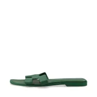 エルメス スエード ミュール 37 レディース ブラック ゴー ヴォー