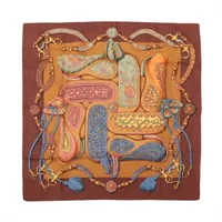 エルメス カレ90 Magic Kelly マジックケリー スカーフ シルク ピンク