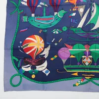 エルメス カレ90 LES FOLIES DU CIEL 大空の狂気 スカーフ シルク