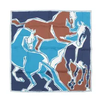 エルメス カレ90 LES ROBES 馬の毛色 スカーフ シルク ブラウン