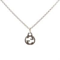 グッチ インターロッキングG アラベスク ネックレス 925 7.0g シルバー