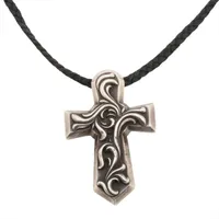 クロムハーツ リップ＆タン ネックレス レザー×925 59.8g Wレザー