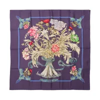 エルメス　スカーフ 90cm 人気完売品❣️「ランタン・風船・帽章」柄 エルメス スカーフ シルク ブルー カレ90 Lanternes Ballons