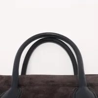 セリーヌ ラゲージ ファントム スエードxレザー ハンドバッグ ネイビー