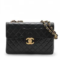 シャネル デカマトラッセ34 マキシ ラムスキン シングルフラップ