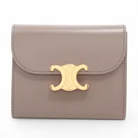 セリーヌ トリオンフ スモールフラップウォレット レザー コンパクト